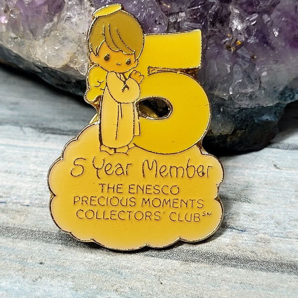 5 Year Member The Enesco Precious Moments Gold  Pin by Samuel J. Butcher